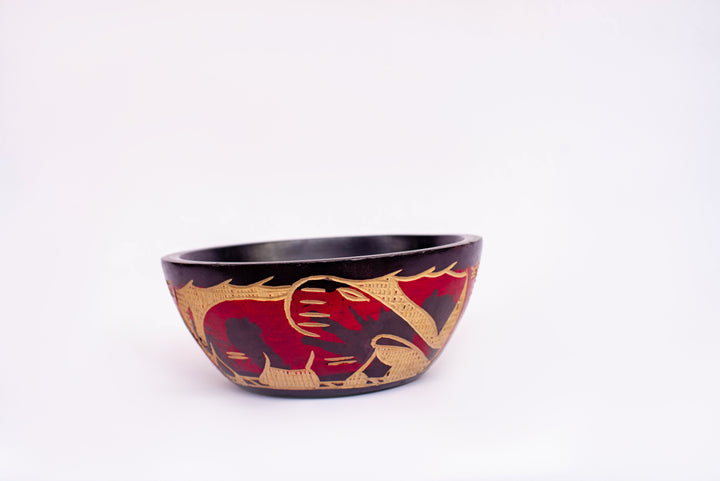 Wooden Bowl with carvings