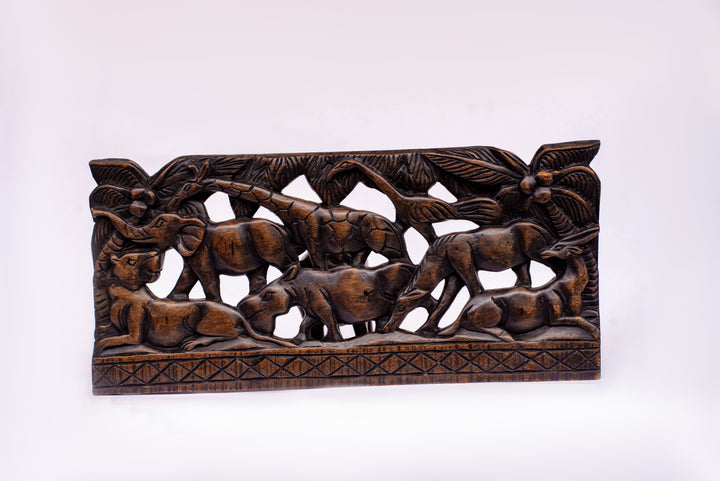 Wooden “Animal Kingdom” wall panel