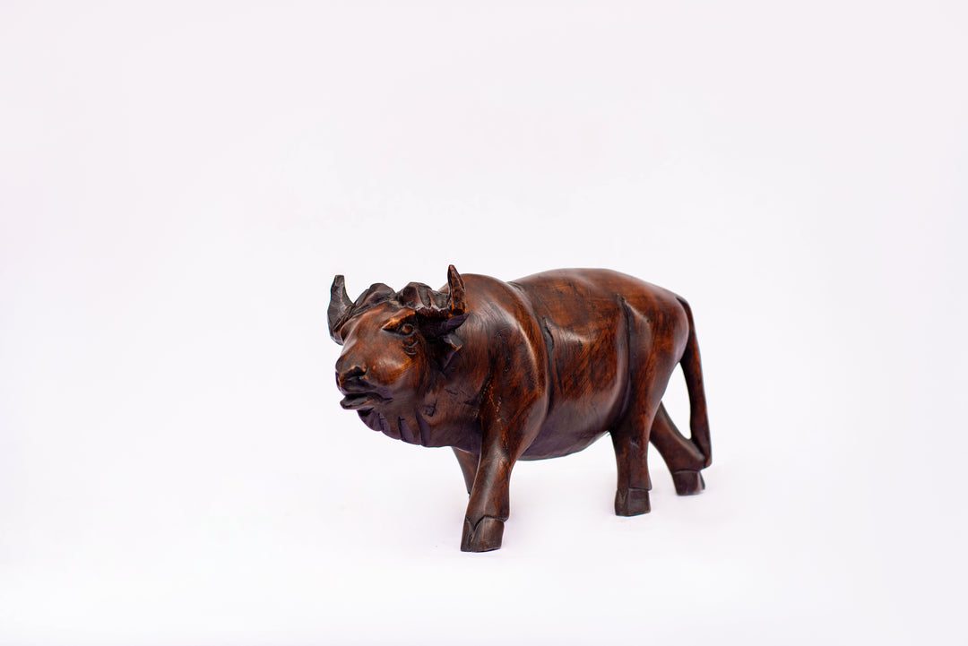 Wooden bull home decor