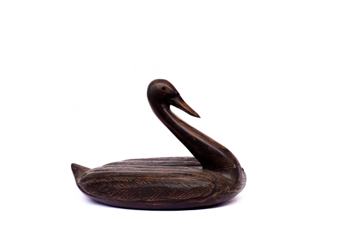 Wooden Swan Sculpture