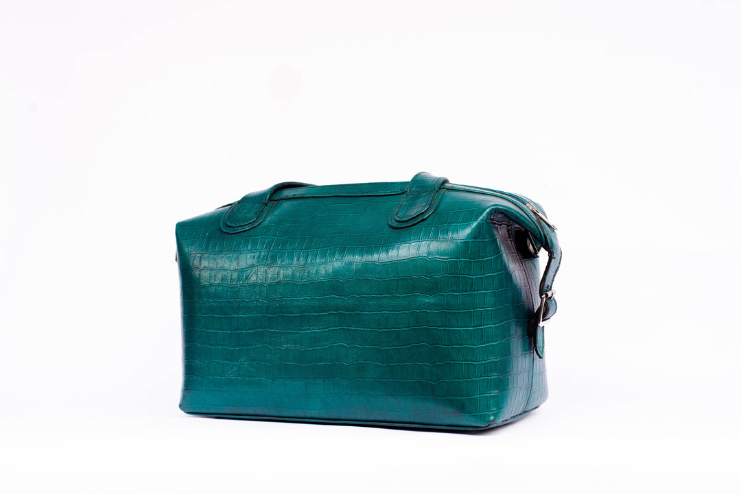 Green Leather Duffle bag