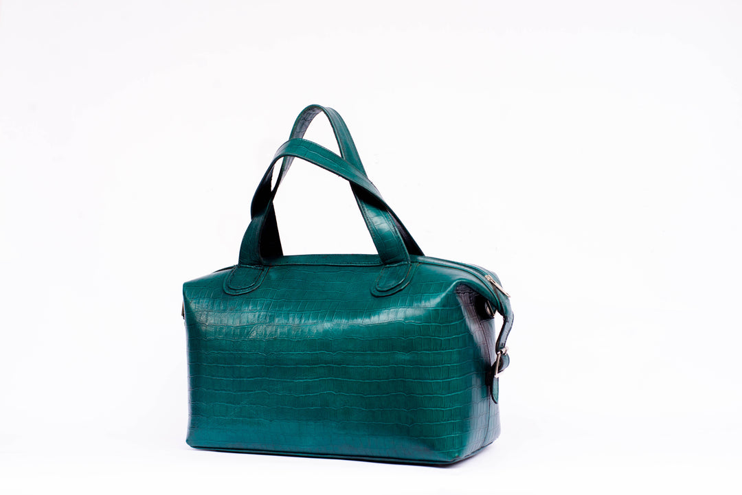 Green Leather Duffle bag