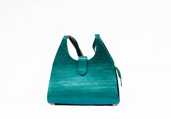 Green Leather Hand Bag