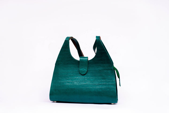 Green Leather Hand Bag