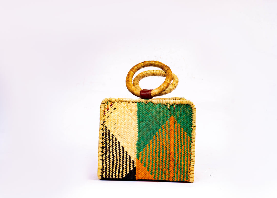 Multicolored Rafia Bag